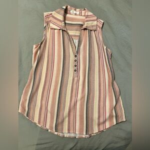 Striped Sleeveless Top